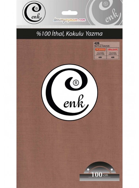 Cenk Düz Renk 100cm Sütlü kahve Yazma (301-426)